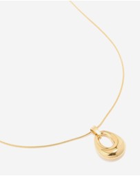 Lovisa - Waterproof Gold Plated Stainless Steel Open Oval Pendant Necklace