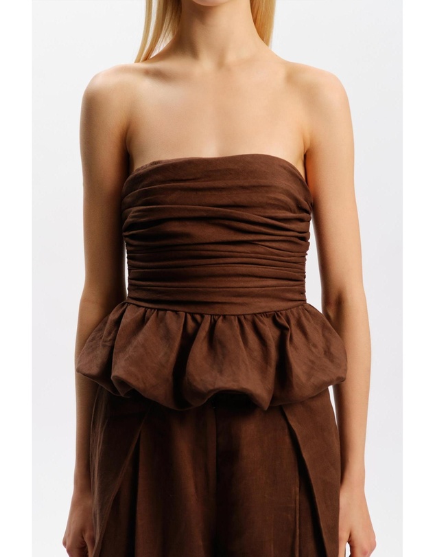 Bardot - Alessio Strapless Linen Top
