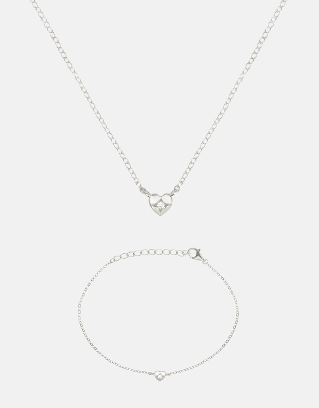 SAINT VALENTINE - The Mini Heart Duo Set - Silver