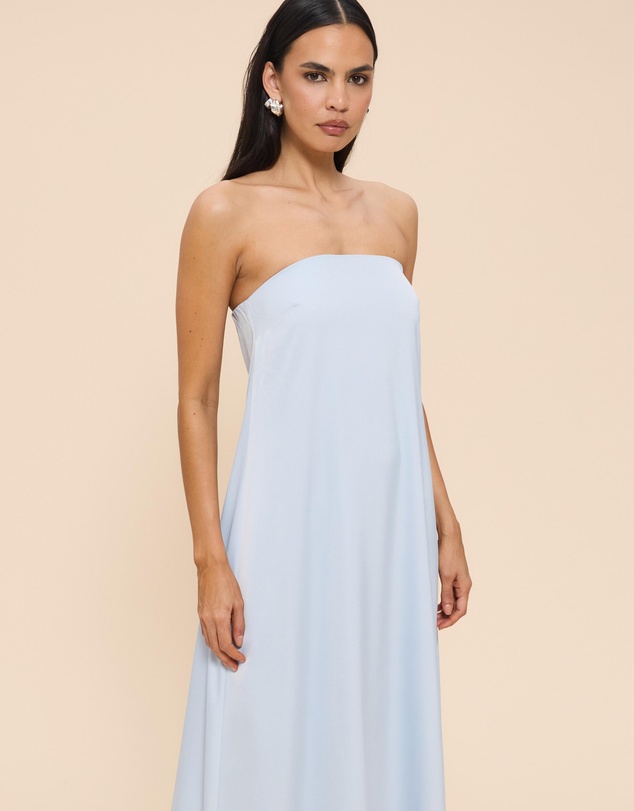 CHANCERY - Olivia Strapless Satin Maxi Dress