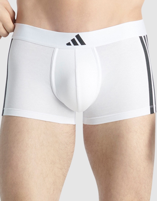 adidas Sportswear - 2 Pack Active Flex Cotton 3 Stripes Low Rise Trunk Underwear