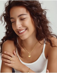 Ania Haie - Gold Gold Shell Pearl Cross Charm