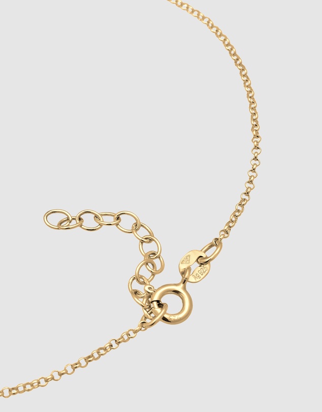 Elli Jewelry - Wave Charm Anklet in Gold-Plated 925 Silver