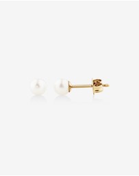 Michael Hill - Round Cultured Freshwater Pearl Studs in 10kt Yellow Gold