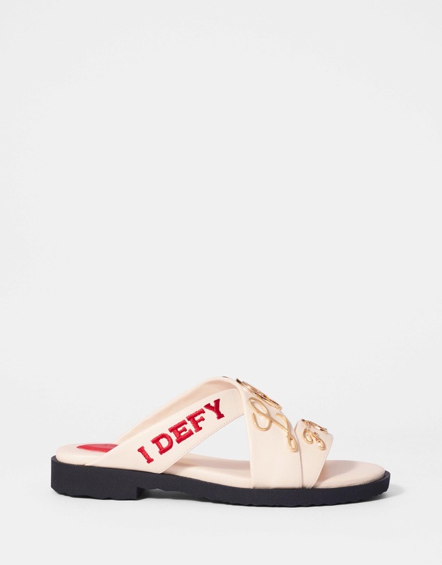 & Other Stories - Text-Print Leather Sandals