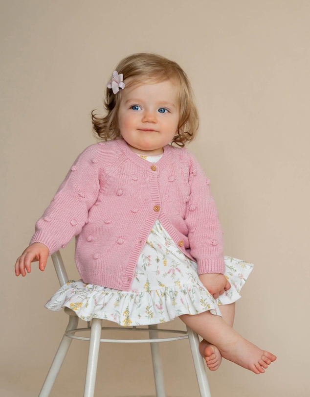 Bebe by Minihaha - Charlie Bobble Knitted Cardigan - Babies