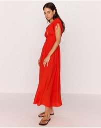 MINKPINK - Scarlett V-Neck Midi Dress
