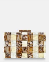 Morgan & Taylor - Harper Acrylic Clutch in Brown