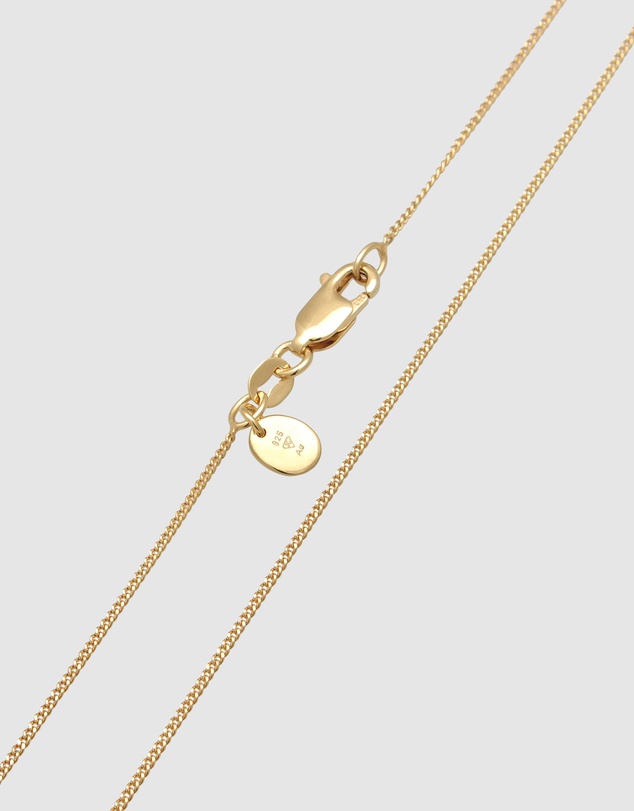 Elli Jewelry - Necklace Pendant Zirconia 925 Sterling Silver Gold-Plated