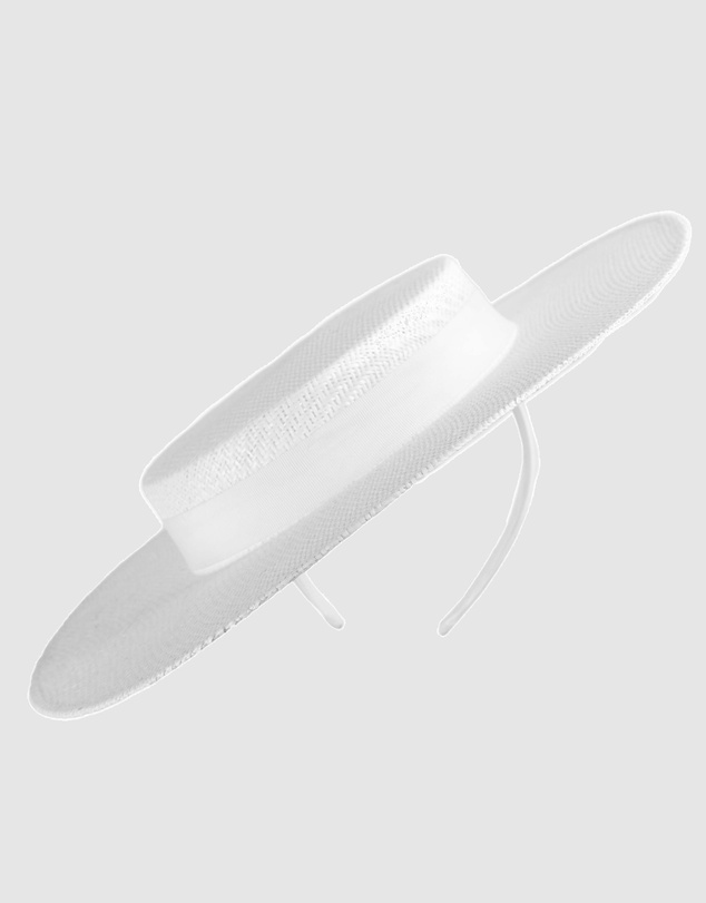 Max Alexander - White Boater Hat
