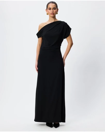 Tussah - Natalia Asymmetrical Neckline Maxi Dress
