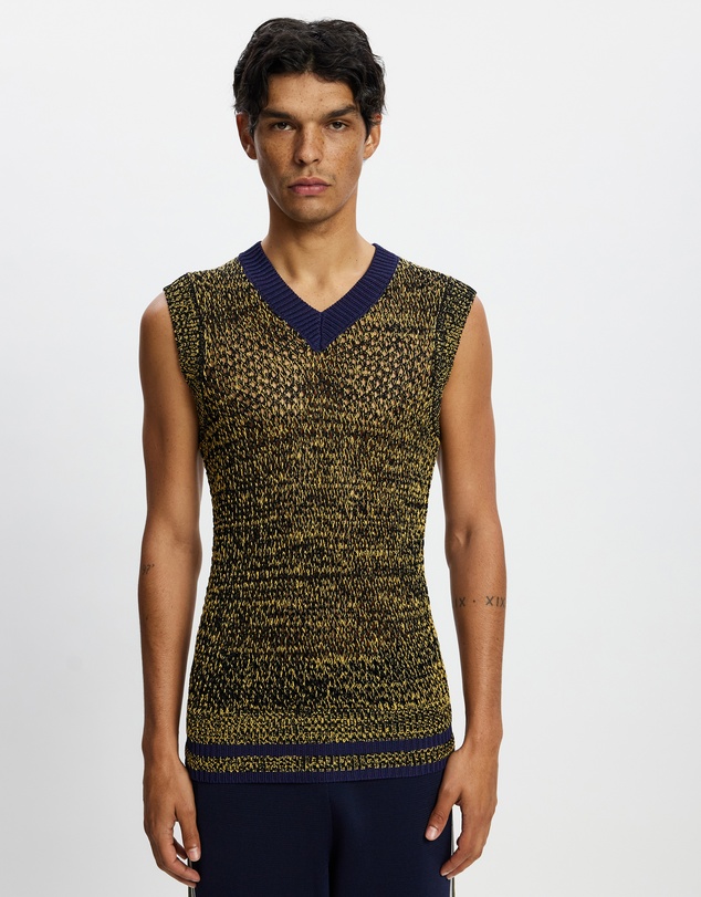 Wales Bonner - Mouline Yarn Shade Knit Vest