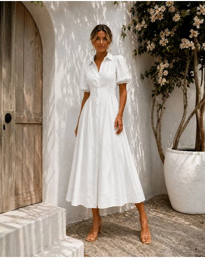 Esther & Co - Neriessa Dress - Serene White