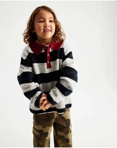Cotton On Kids - Rugby Knit Polo