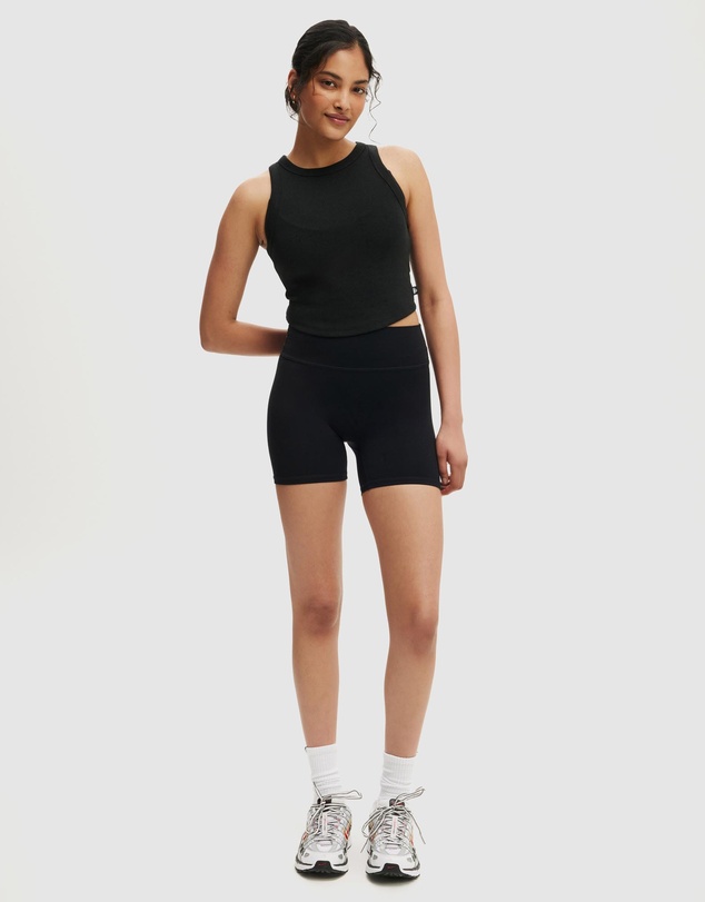 Cotton On Body Active - Active Rib Curved Hem Tank