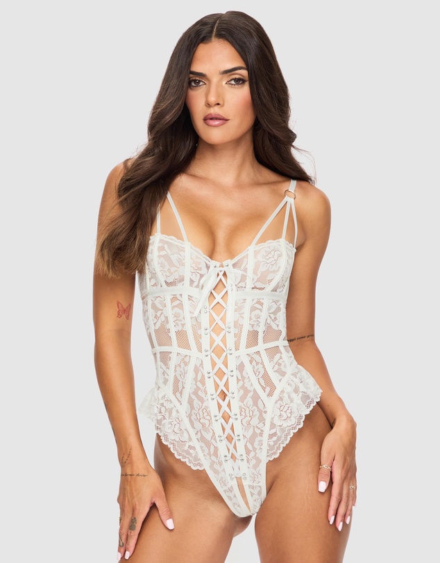 Ann Summers - Boudoir Tease Crotchless Teddy Bodysuit
