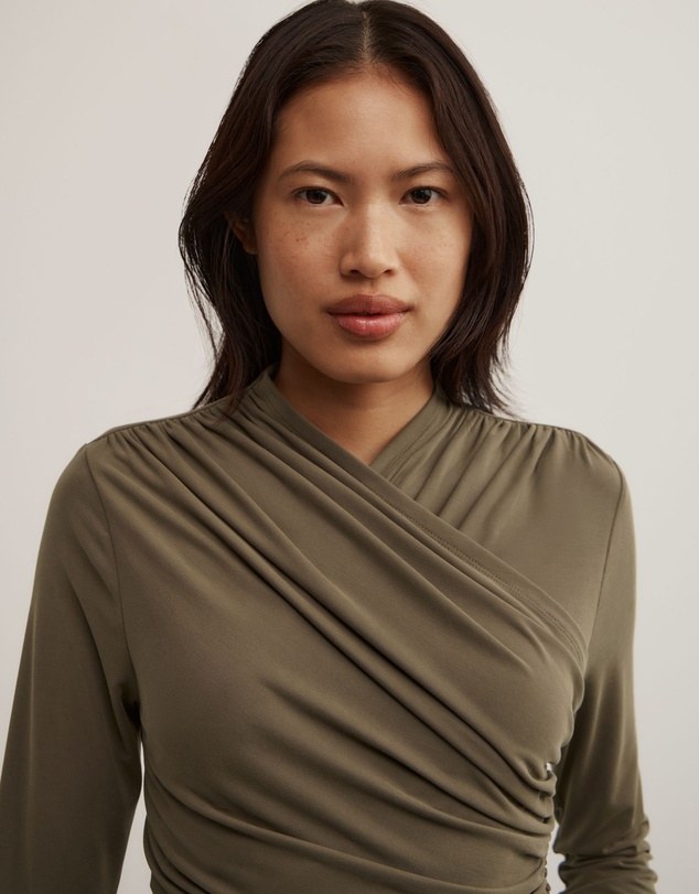 Witchery - Wrap Long Sleeve Jersey Top