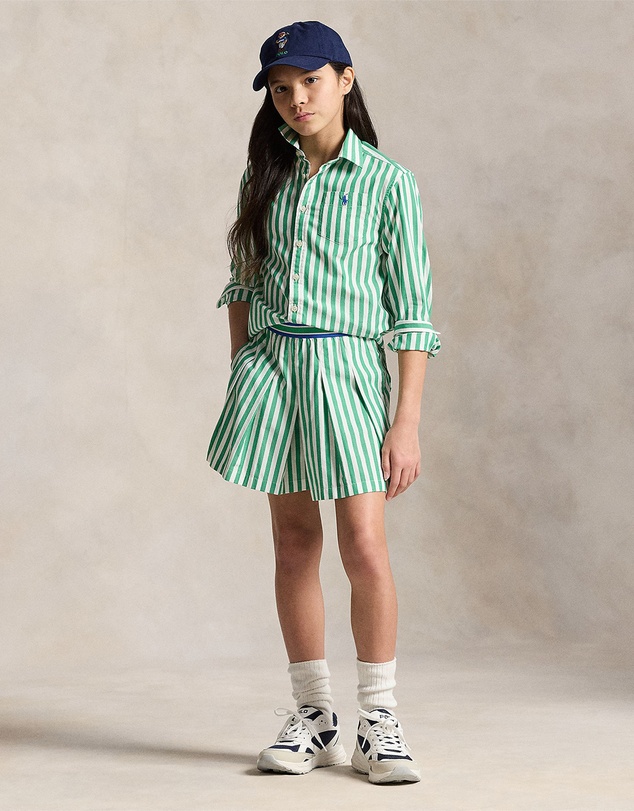 Polo Ralph Lauren - Striped Cotton Poplin Boxy Shirt - Teens