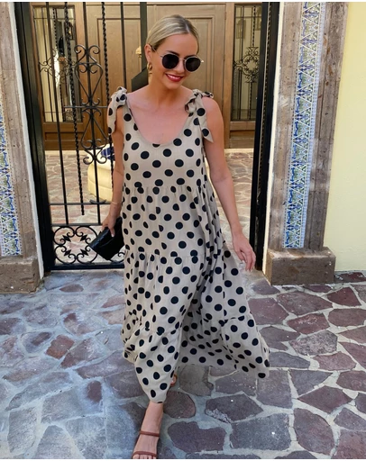 Esther & Co - Lyda Dress - Khaki Spot