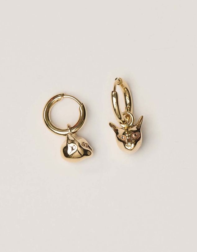 Meadowlark - Cat Charm Earrings