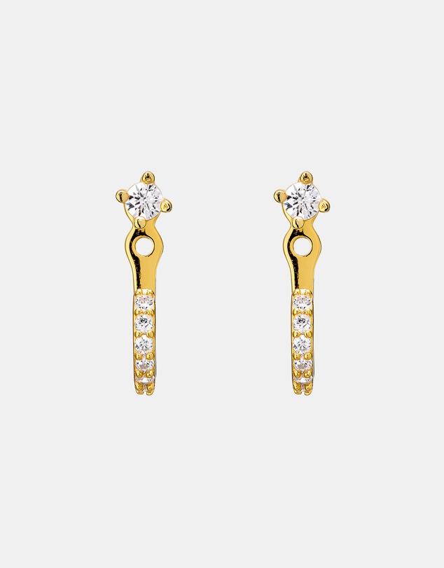 Zoe Olivia - 14K Gold Vermeil Cubic Zirconia Hook Ear Jacket