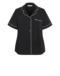 City Chic - Plus size Signature Pyjama Shirt - black