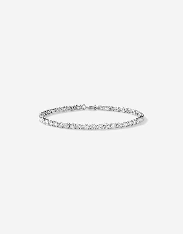 Michael Hill - 3.00 Carat TW Laboratory-Grown Oval Diamond Tennis Bracelet in Sterling Silver