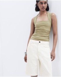 UNISON - Ruched Detail Sleeveless Top