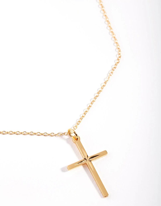 Lovisa - Sterling Silver Gold Cross Necklace