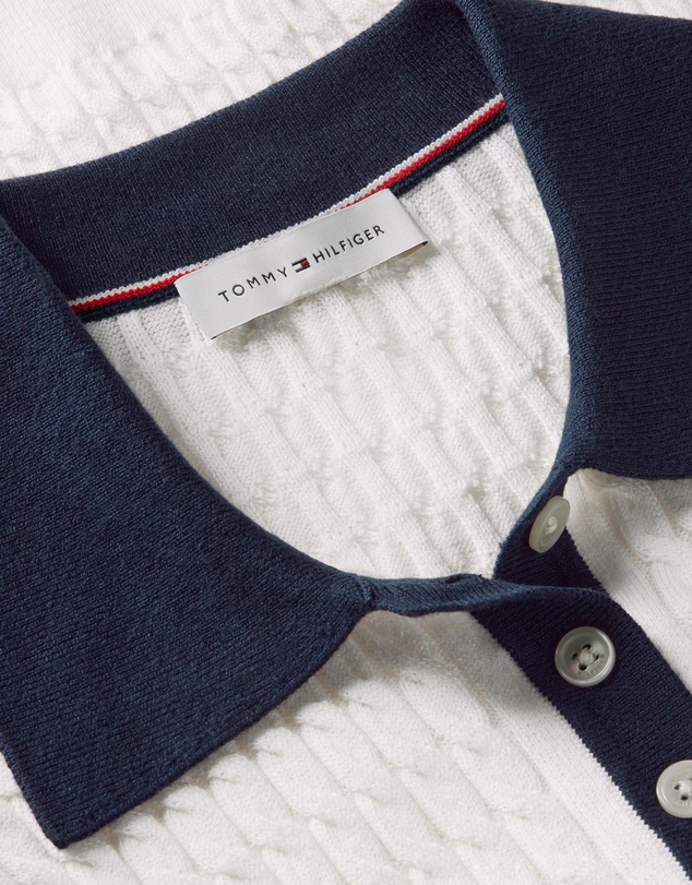 Tommy Hilfiger - Fine Gauge Cable Sleeveless Polo