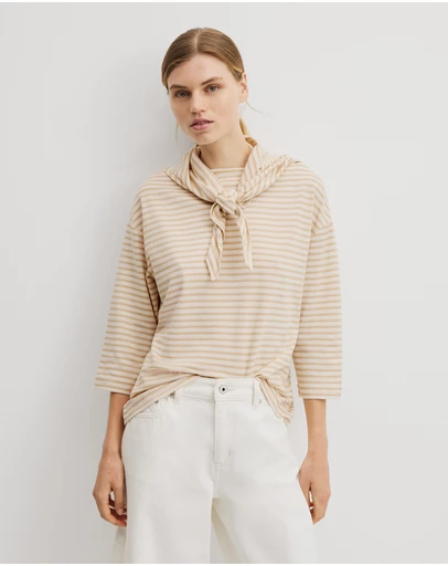 Country Road - Australian Cotton Scarf Crop Sleeve T-shirt