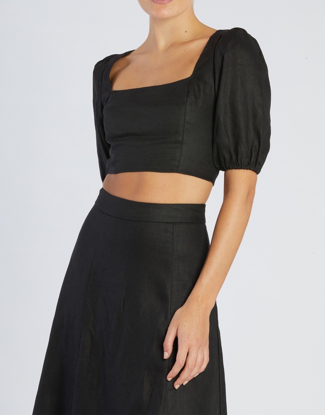 Amelius - Violetta Linen Crop Top