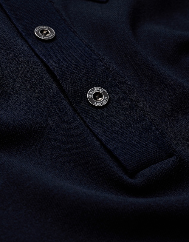 Calibre - Long Sleeve Tech Knit Polo Naval Blue