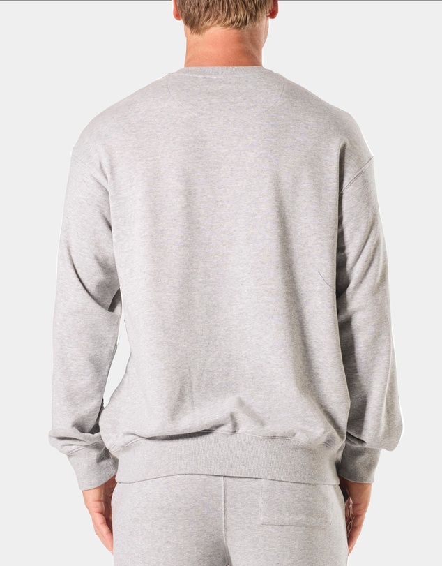 Mitch Dowd - Mens Lightweight French Terry Cotton Sweatshirt - Light Grey Marle