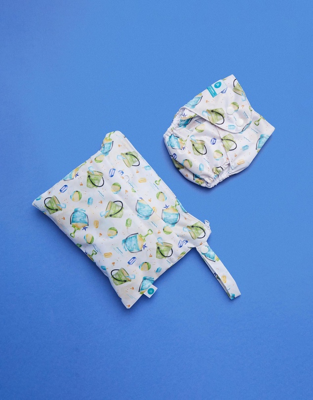 itti bitti - Swim Nappy with Small Wetbag - Sandcastle