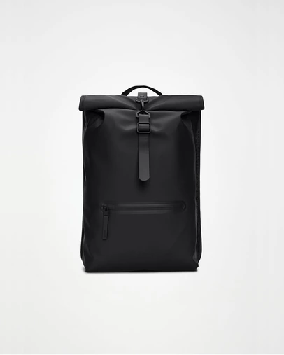RAINS - Rolltop Rucksack Black