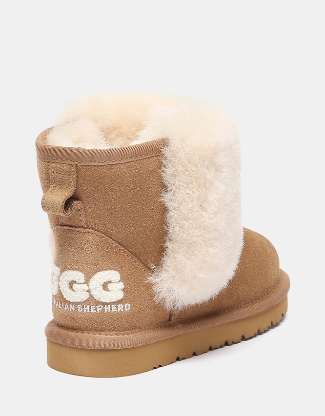 EVERAU - Australian Shepherd Ugg Bambi Kids Cow Suede Upper UGG Boots