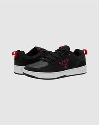 Fallen Footwear - Fallen Footwear The Crest Suede/Leather Men Shoes Black/Grey/Red