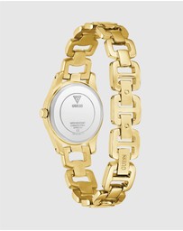 GUESS - Guess Gents and Ladies Set - Phoenix Gold Tone & Green & Veda Ladies Gold Tone Analogue