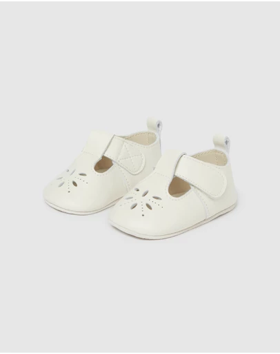 Purebaby - Leather Eyelet T-Bar-Kids-Babies