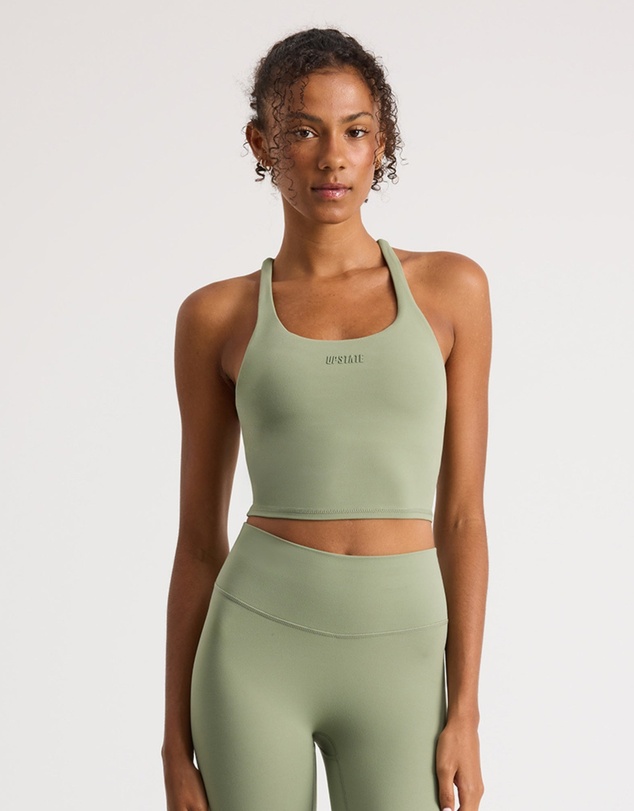 Upstate - Air Sculpt Strappy Sports Tank - Olive