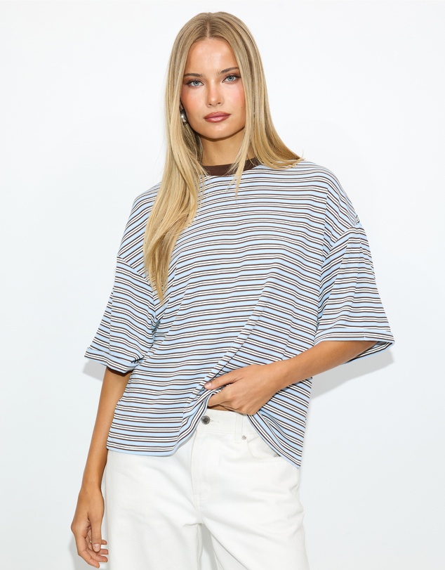 Dazie - Serve Stripe T-Shirt