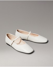 Calvin Klein - Leather Mary Jane Ballerinas