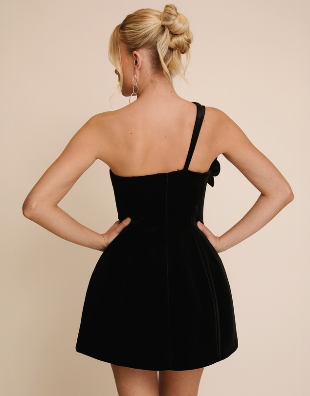 Six Stories - Coursage A-line Velvet Mini Dress