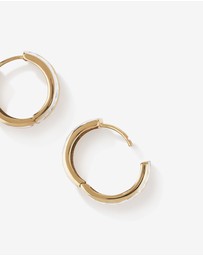 Michael Hill - 11mm Hoop Earrings in 10kt Yellow, White & Rose Gold