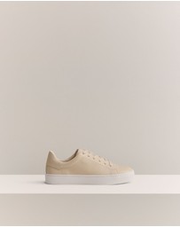 Trenery - Lyons Leather Sneaker in Beige