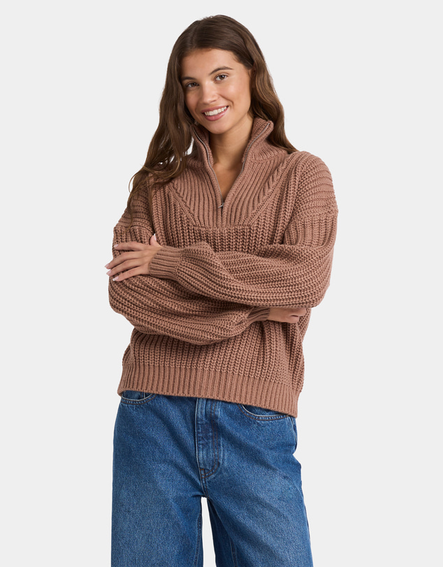 Roxy - Womens So Cozy Half Zip Jumper