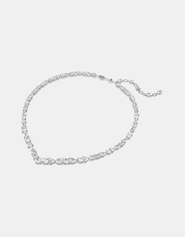 Swarovski - Mesmera necklace, Mixed cuts, White, Rhodium plated