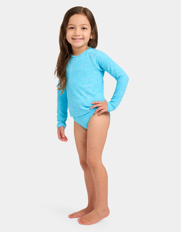 Roxy - Girls 2 to 7 Surf The Vibes Long Sleeve Rashguard Two Piece