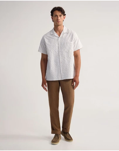 Oxford - Griffin Striped Short Sleeve Shirt
